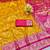 yellow zari woven banarasi silk blend traditional saree with blouse piece