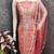 peach embroidered glaze cotton unstitched dress material 