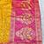yellow zari woven banarasi silk blend traditional saree with blouse piece