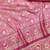 pink zari woven banarasi silk blend traditional saree with blouse piece