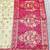 cream zari woven banarasi silk blend traditional saree with blouse piece