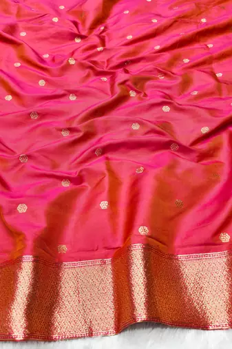 yellow zari woven banarasi silk blend traditional saree with blouse piece