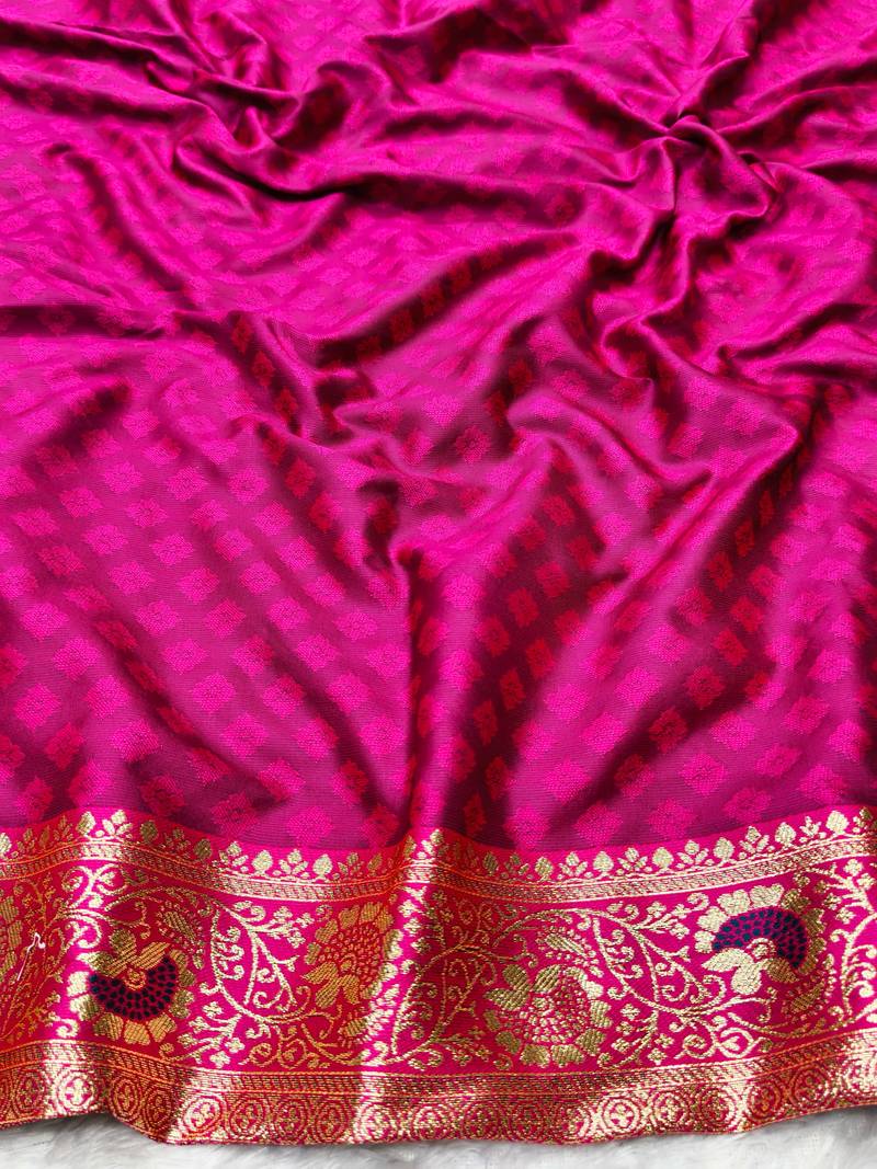 navy blue zari woven banarasi silk blend traditional saree with blouse piece