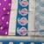 purple zari woven banarasi silk blend traditional saree with blouse piece
