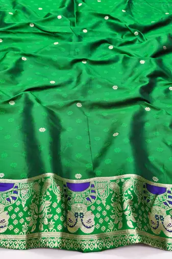 purpel zari woven baluchari silk blend traditional saree with blouse piece