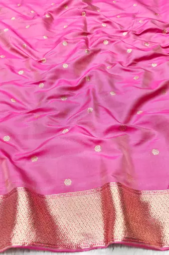 cream zari woven banarasi silk blend traditional saree with blouse piece