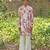 Off white embroidered cotton silk kurta set