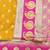 yellow zari woven banarasi silk blend traditional saree with blouse piece