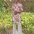 Off white embroidered cotton silk kurta set