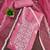 pink embroidered glaze cotton unstitched dress material 