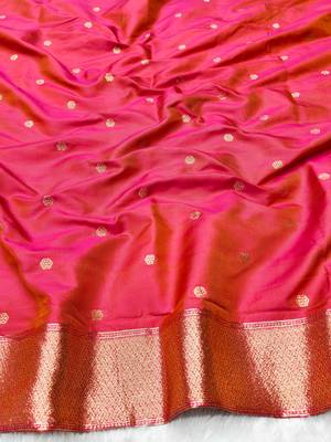 yellow zari woven banarasi silk blend traditional saree with blouse piece 4