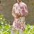 Off white embroidered cotton silk kurta set