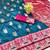 purpel zari woven baluchari silk blend traditional saree with blouse piece