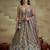 Women's Mustard Tissue Moti with Embroidered Lehenga Choli with Dupatta