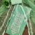 sea green embroidered glaze cotton unstitched dress material 