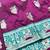 purpel zari woven baluchari silk blend traditional saree with blouse piece