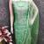 sea green embroidered glaze cotton unstitched dress material 