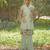 Mint green embroidered cotton silk kurta jacket set