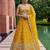 Women's Mustard Tissue Mirror sequince Embroidered Lehenga Choli with Dupatta