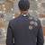 Black embroidered satin tuxedo set