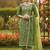 green embroidered glaze cotton unstitched dress material 