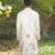 White embroidered chanderi silk kurta set