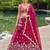 Women's Rose Tissue Mirror sequince Embroidered Lehenga Choli with Dupatta