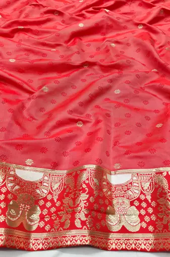 purpel zari woven baluchari silk blend traditional saree with blouse piece
