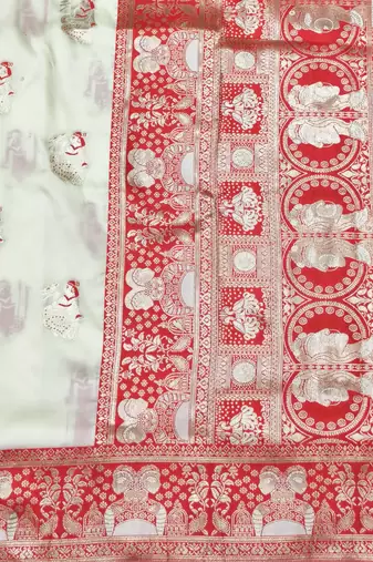 purpel zari woven baluchari silk blend traditional saree with blouse piece