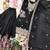 black color embroidery sequin work silk blend kurti sharara set