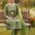 green embroidered glaze cotton unstitched dress material 
