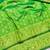 green zari woven baluchari silk blend traditional saree with blouse piece