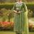 green embroidered glaze cotton unstitched dress material 