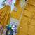 yellow color embroidery sequin work silk blend kurti sharara set
