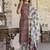 Women maroon & cream-coloured printed kurta with palazzos & dupatta