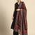 Women black ethnic motifs pure cotton kurta with palazzos & dupatta