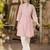 Women floral thread embroidered straight kurti