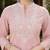 Women floral thread embroidered straight kurti