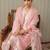 Ethnic motifs embroidered straight kurta with trousers & dupatta