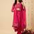 Ethnic motifs yoke design gotta patti kurta with trousers & dupatta
