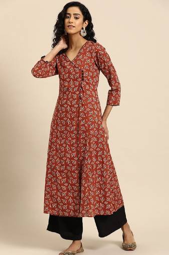Women ethnic motifs printed kurta
