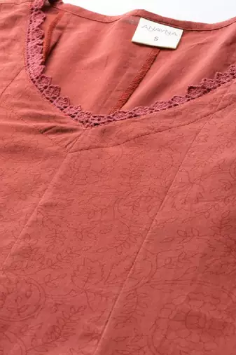 Anarkali pure cotton kurta with trousers & dupatta