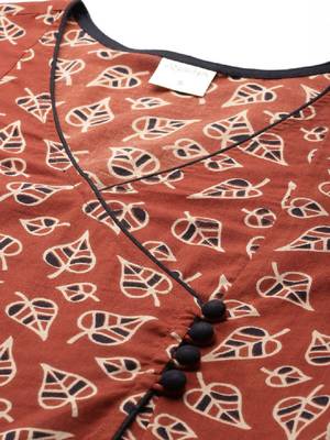Women ethnic motifs printed kurta 2