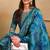 Ethnic motifs printed thread work straight kurta with trouser & dupatta