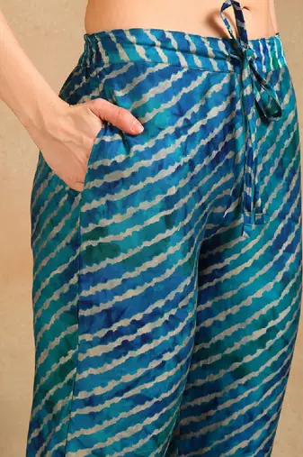 Ethnic motifs printed thread work straight kurta with trouser & dupatta