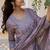 Women floral yoke design panelled aari work pure cotton kurta with trousers & with dupatta