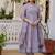 Women floral yoke design panelled aari work pure cotton kurta with trousers & with dupatta