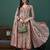 Floral printed pure cotton anarkali kurta with trousers & dupatta