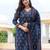 Floral printed straight kurta with trousers & dupatta