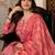 Floral printed mirror work straight kurta with trousers & dupatta
